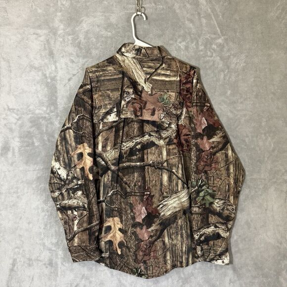 Mossy Oak Camo Shirt Men's L Break Up Infinity Button Up Long Sleeve Hunting - Picture 3 of 11